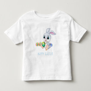 Happy Easter Bunny Rabbit Painting Eggs   Holidays Toddler T-Shirt