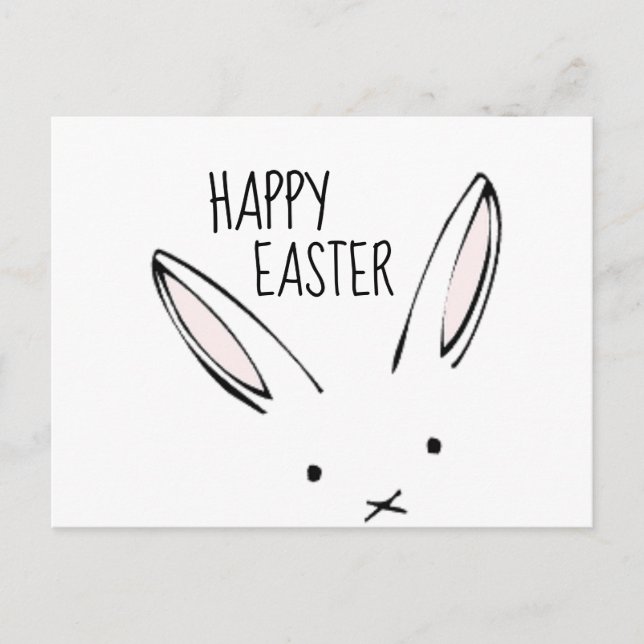 Happy Easter Bunny Rabbit Postcard (Front)