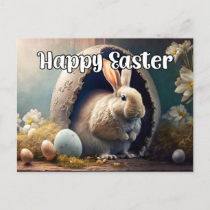 Happy Easter Bunny Rabbit Postcard