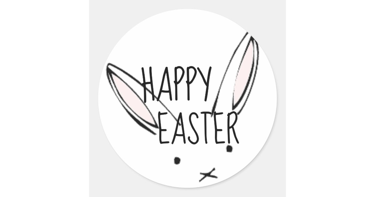 Happy Easter Bunny Rabbit Sticker Zazzle