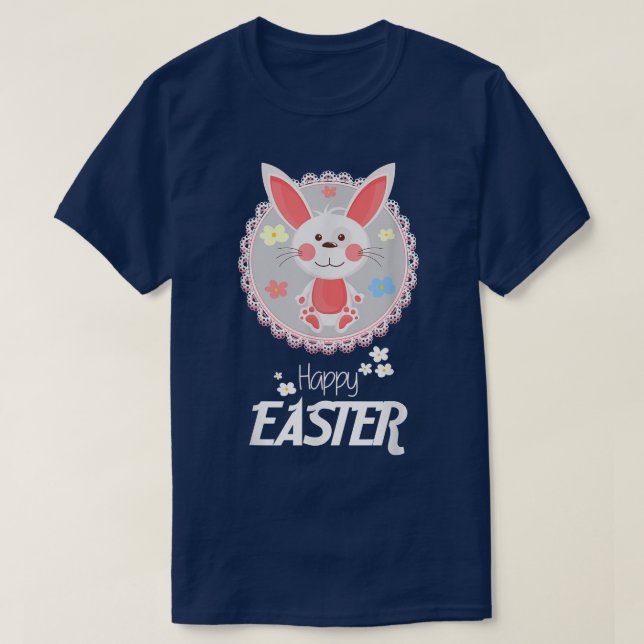 Happy Easter Bunny Rabbit  T-Shirt (Design Front)