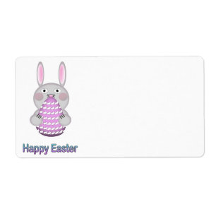 Happy Easter Bunny Rabbit with Easter Egg