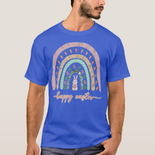 Happy Easter Bunny Rainbow Eggs Cute Rabbit Ears F T-Shirt