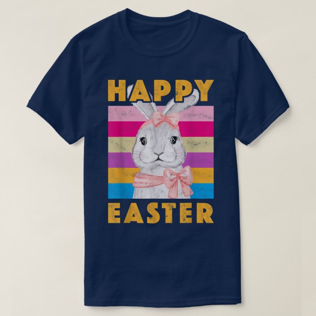 Happy Easter Bunny Retro Rabbit Kids Design Clothe T-Shirt (Design Front)