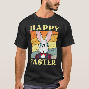 Happy Easter Bunny Retro Rabbit Vest Clothes Outfi T-Shirt
