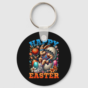 Happy Easter Bunny Sketll Funny Easter Sketll Love Key Ring