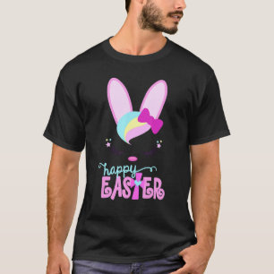 Happy Easter Bunny Sleeping Face Christian Girls W T-Shirt