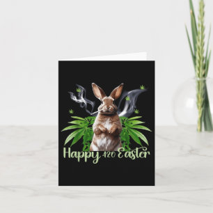 Happy Easter Bunny Smoking Weed Funny Card
