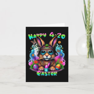 Happy Easter Bunny Smoking Weed Funny Card