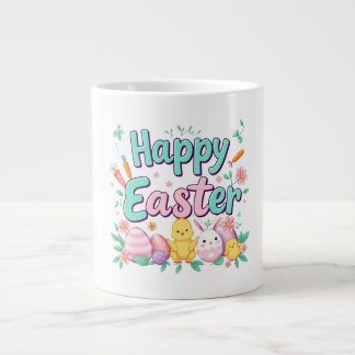 Happy Easter Bunny Spring Easter Egg Easter Large Coffee Mug