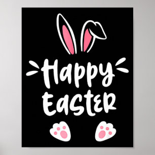 Happy easter bunny spring easter egg easter menHap Poster