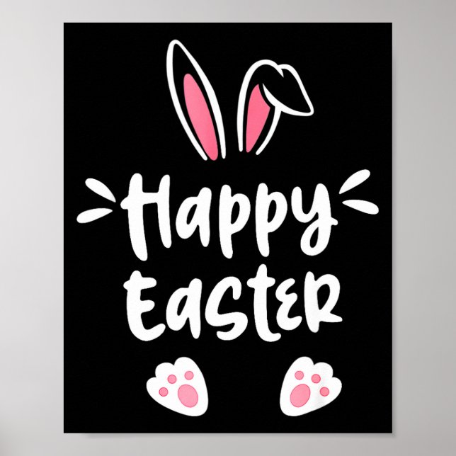 Happy easter bunny spring easter egg easter menHap Poster (Front)