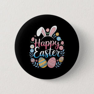 Happy Easter Bunny Spring Easter Egg Easter Shirts 6 Cm Round Badge