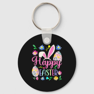 Happy easter bunny spring easter egg easter shirts key ring