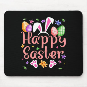 Happy Easter Bunny Spring Easter Egg Easter Shirts Mouse Mat