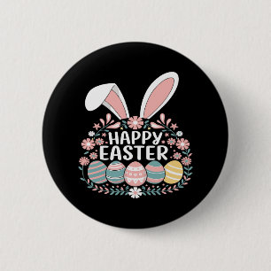 Happy Easter Bunny Spring Easter Egg Easter Women 6 Cm Round Badge
