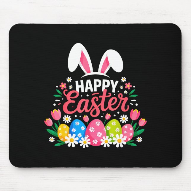 Happy Easter Bunny Spring Egg Rabbit Day Women Mouse Mat (Front)