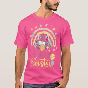 Happy Easter Bunny Spring Gnome Egg Hunting Basket T-Shirt