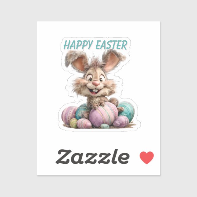 Happy Easter Bunny Sticker (Sheet)