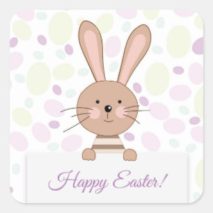 Happy Easter Bunny Stickers