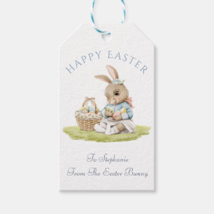 Happy Easter Bunny Tag with Personalisation