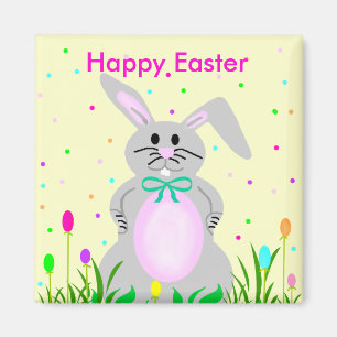 Happy Easter Bunny template magnet