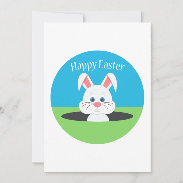 Happy Easter Bunny Thank You Card (Front)