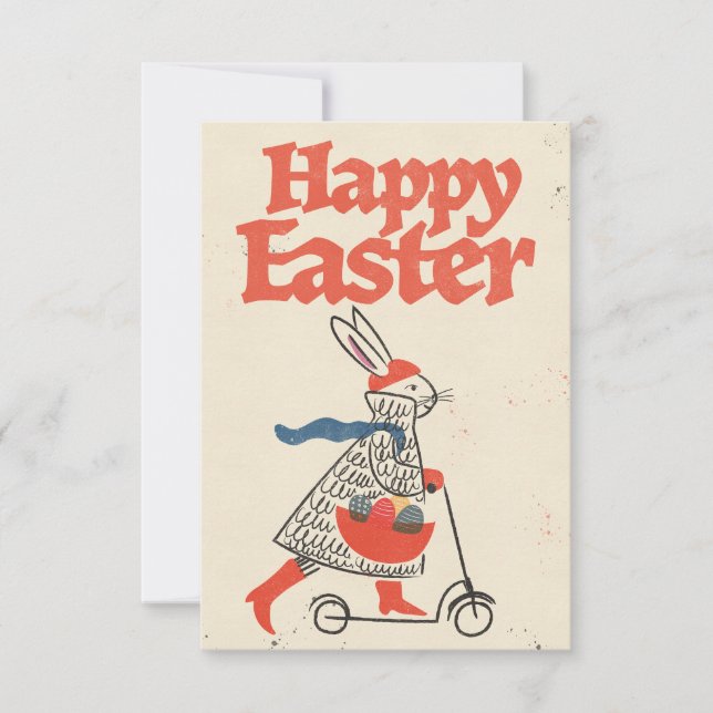 Happy Easter Bunny Thank You Card (Front)