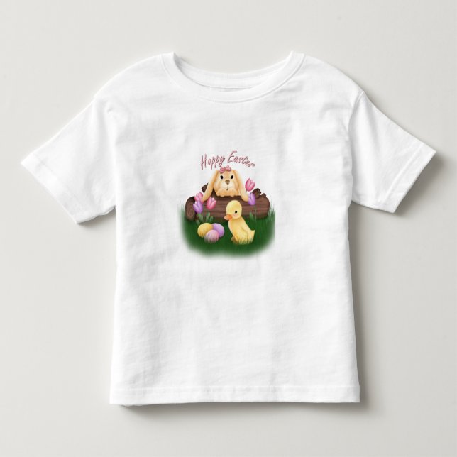 Happy Easter Bunny Toddler T-Shirt (Front)