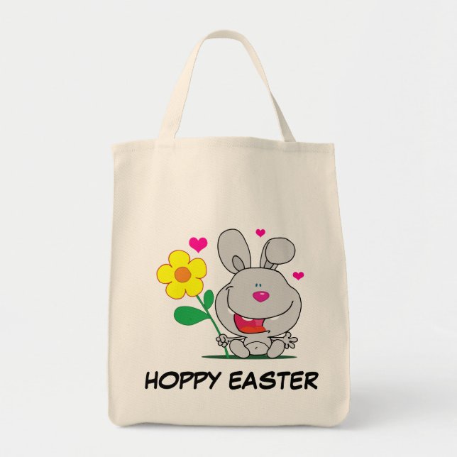 Happy Easter Bunny Tote Bag (Front)