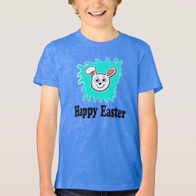 Happy Easter Bunny Tri-Blend Shirt (Front)
