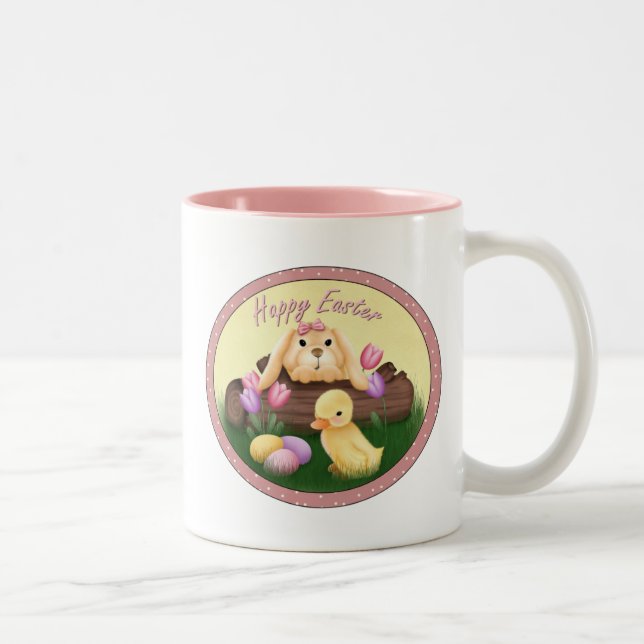 Happy Easter Bunny Two-Tone Mug (Right)