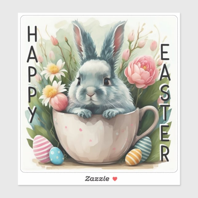 Happy Easter Bunny - Vinyl Sticker (Sheet)