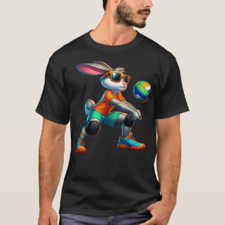Happy Easter Bunny Volleyball Player Lover Sport R T-Shirt