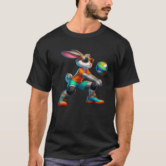 Happy Easter Bunny Volleyball Player Lover Sport R T-Shirt