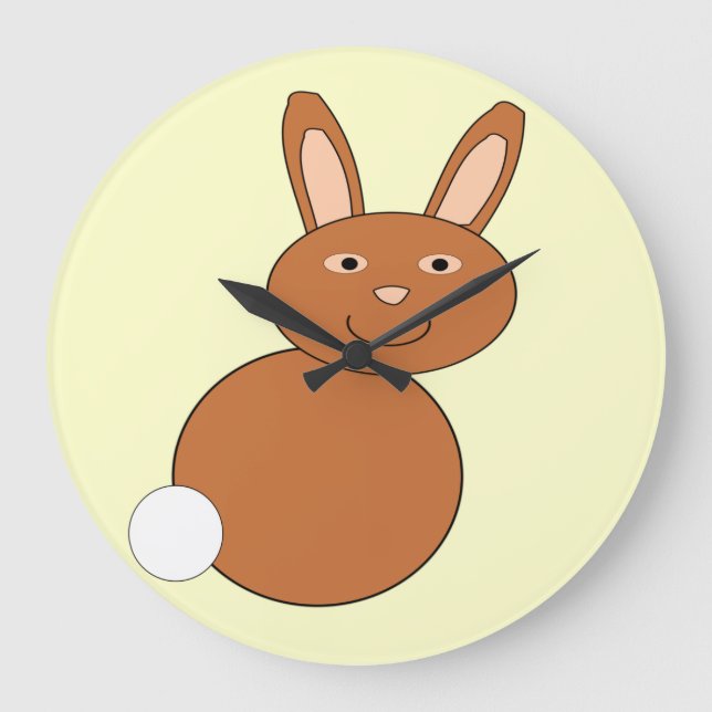 Happy Easter Bunny Wall Clock (Front)