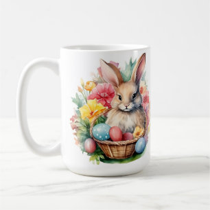 Happy Easter Bunny Watercolor painting Coffee Mug