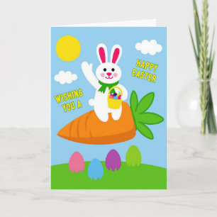 Happy Easter Bunny Wave Card