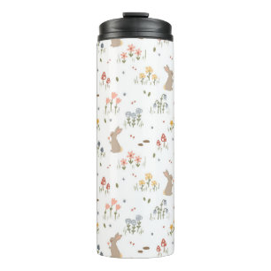 Happy Easter Bunny Wildflowers Cute Kids drinkware Thermal Tumbler