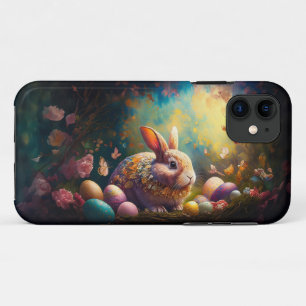 Happy Easter Bunny with Easter eggs iPhone 11 Case