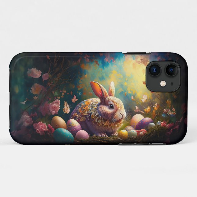 Happy Easter Bunny with Easter eggs Case-Mate iPhone Case (Back (Horizontal))
