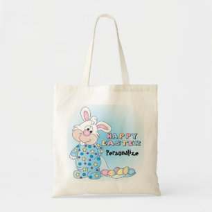 Happy Easter Bunny with Easter Eggs Tote Bag