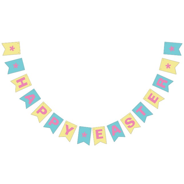 "HAPPY EASTER" BUNTING BANNER Party, Customise (All)