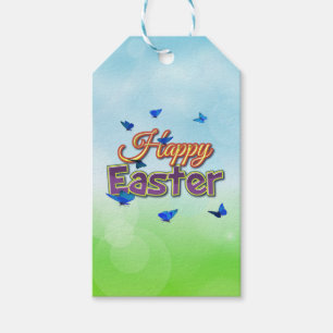 Happy Easter butterflies Gift Tags