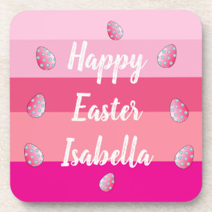 Happy Easter Candy Colours And Eggs Coaster