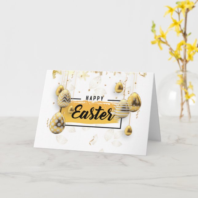 Happy Easter Card (Yellow Flower)
