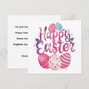 Happy Easter CarD Colourful personalised card
