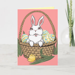 Happy Easter Card Custom or Blank Bunny Card