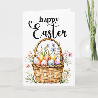 Happy Easter Card, Easter Basket Card