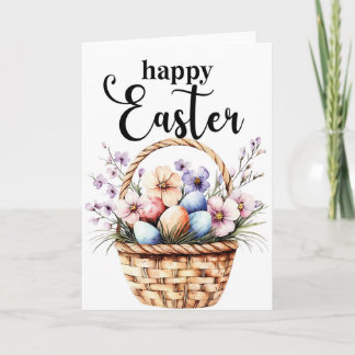 Happy Easter Card, Easter Basket Card